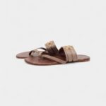 Hermes Brown Suede Ring Toe Flat Sandals 41 EU