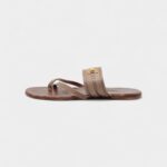 Hermes Brown Suede Ring Toe Flat Sandals 41 EU