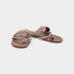 Hermes Brown Suede Ring Toe Flat Sandals 41 EU