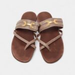 Hermes Brown Suede Ring Toe Flat Sandals 41 EU