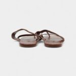 Hermes Brown Suede Ring Toe Flat Sandals 41 EU