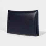 Hermès Calvi Card Holder Blue Abysse Box Palladium Hardware