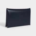 Hermès Calvi Card Holder Blue Abysse Box Palladium Hardware