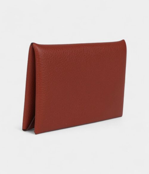 Hermès Calvi Card Holder Cuivre Evercolor Palladium Hardware