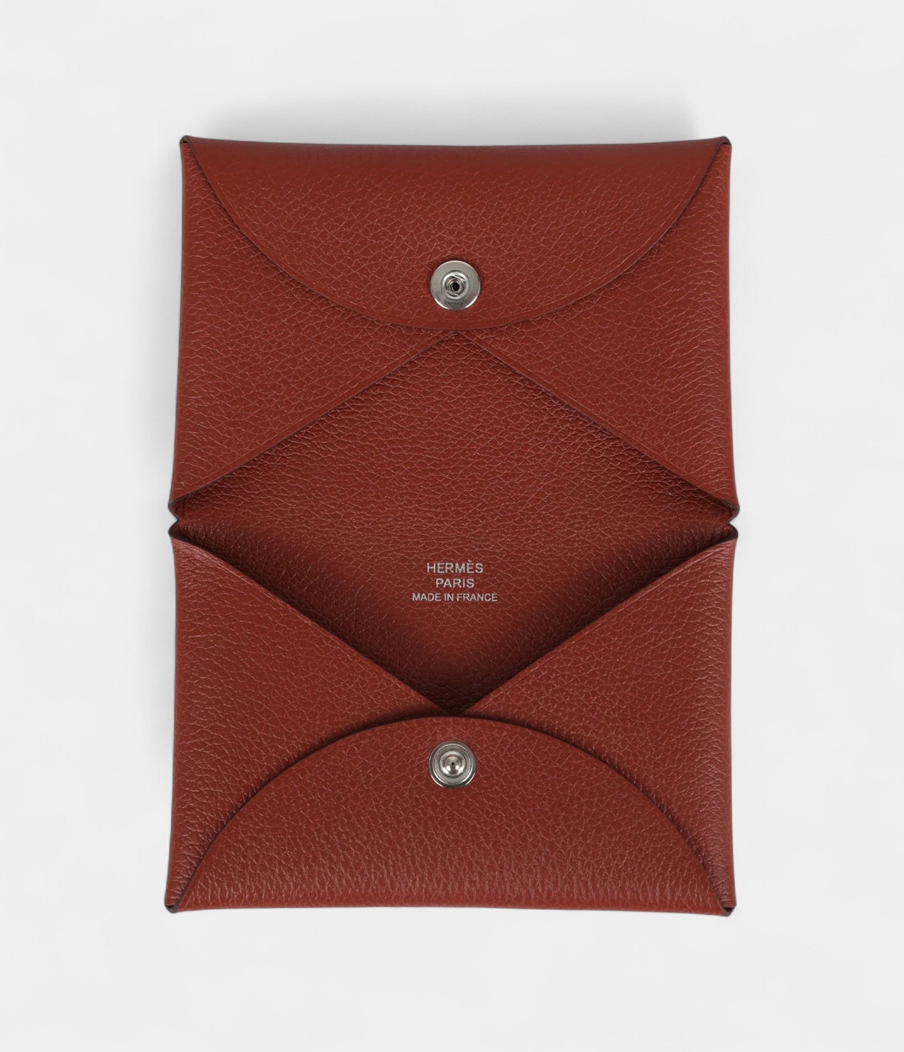 Hermès Calvi Card Holder Cuivre Evercolor Palladium Hardware