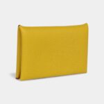 Hermès Calvi Card Holder Cumin Verso Chevre Mysore Palladium Hardware