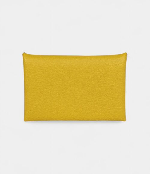 Hermès Calvi Card Holder Cumin Verso Chevre Mysore Palladium Hardware