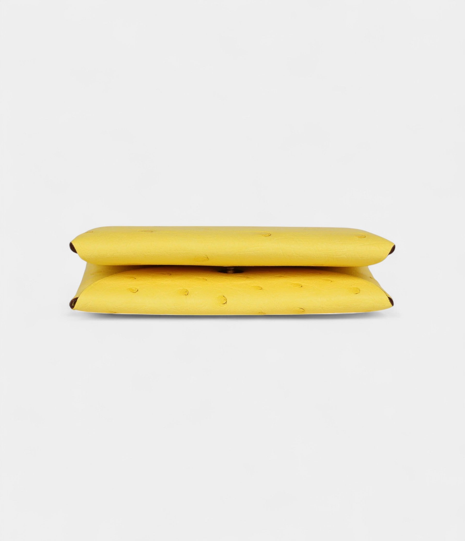 Hermès Calvi Card Holder Jaune Citron Ostrich Palladium Hardware