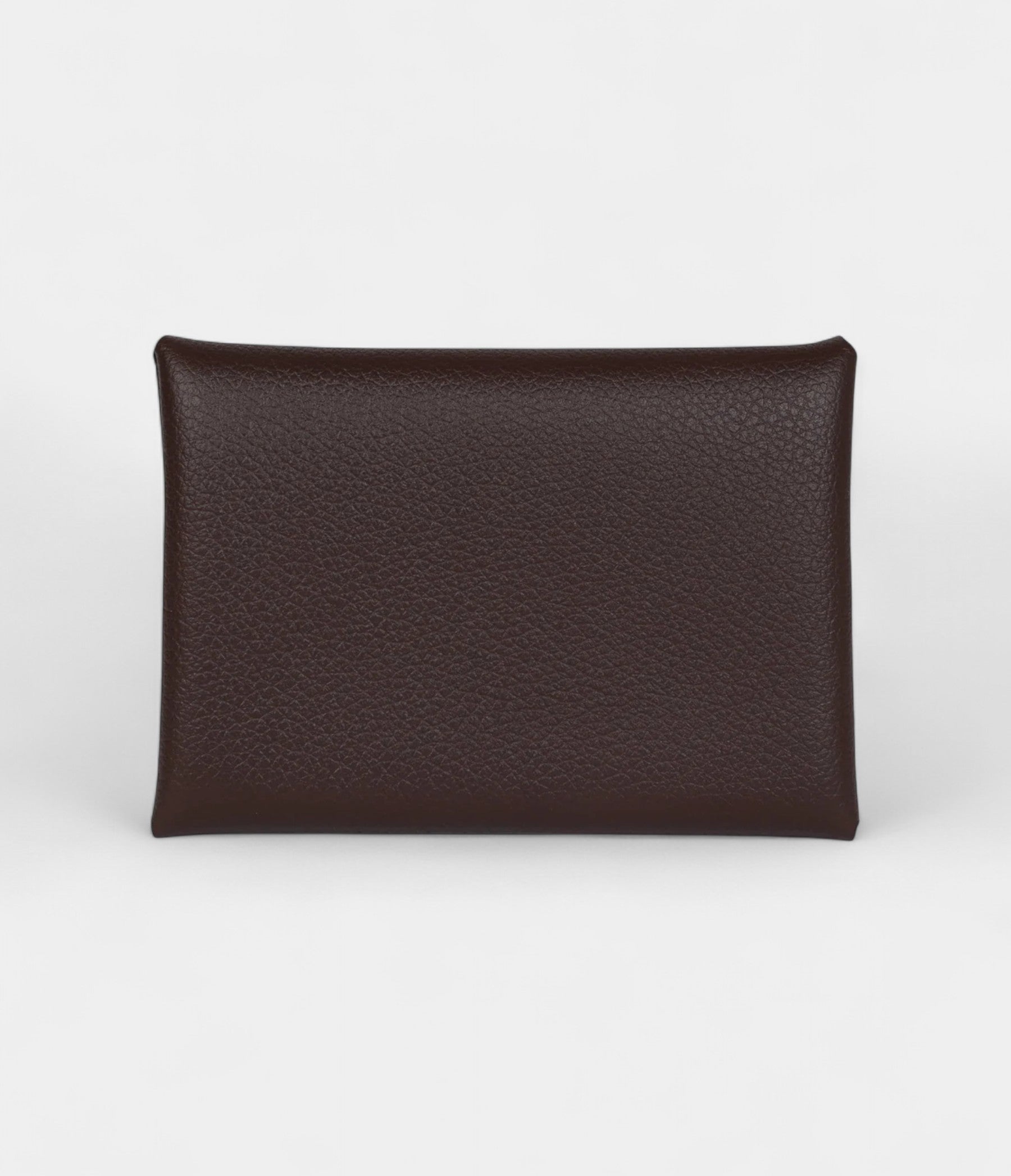 Hermès Calvi Card Holder Moka Evercolor Palladium Hardware