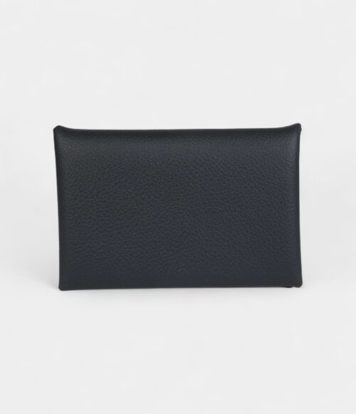 Hermès Calvi Card Holder New Blue Ocean Evercolor Palladium Hardware