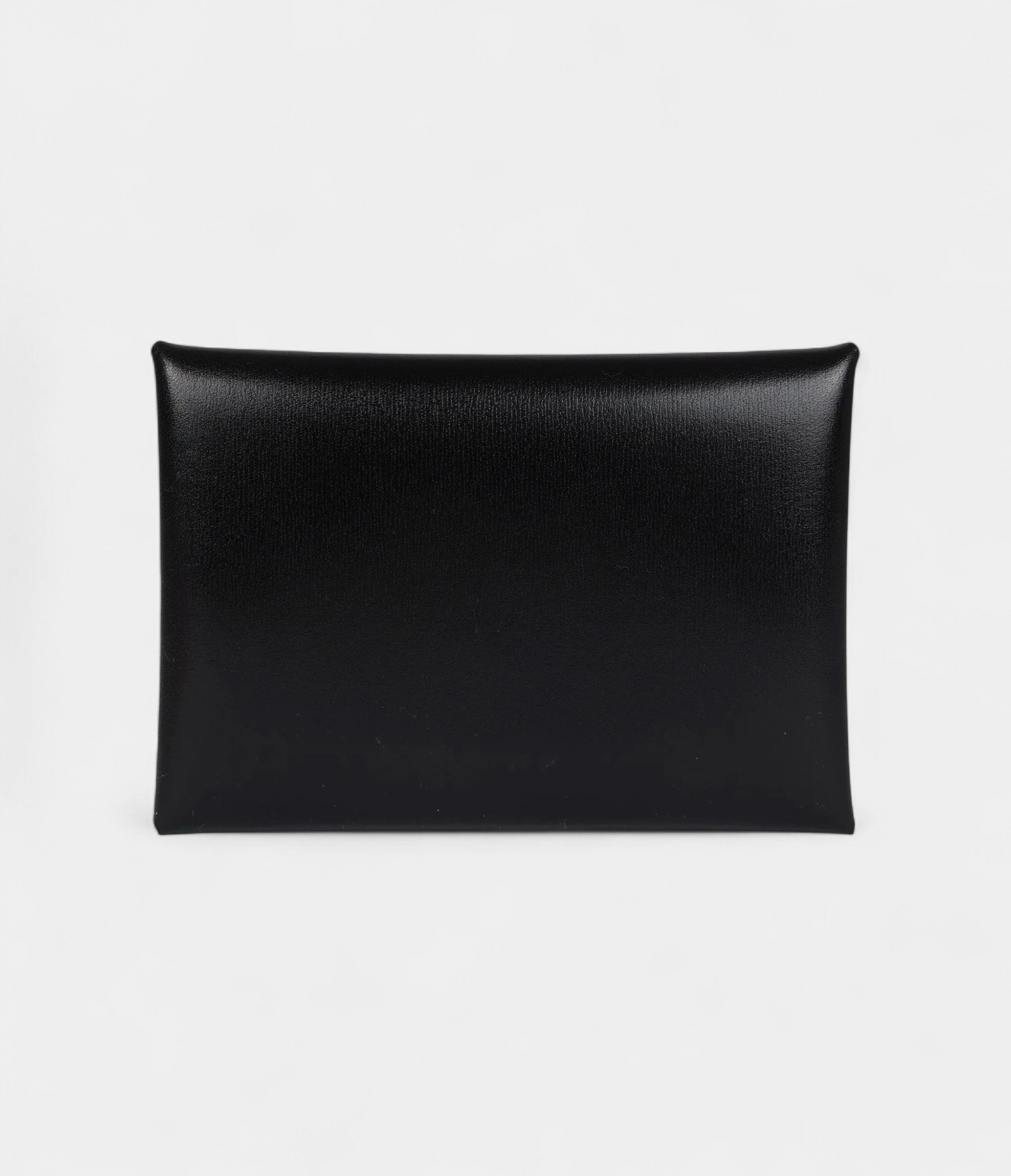 Hermès Calvi Duo Card Holder Black Box Palladium Hardware