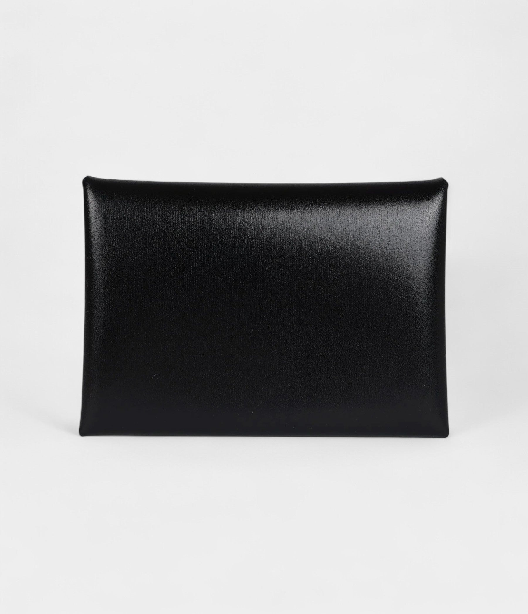 Hermès Calvi Duo Card Holder Black Box Palladium Hardware