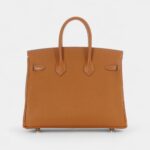Hermès Caramel and Jaune Chèvre Mysore Birkin 25 Gold Hardware