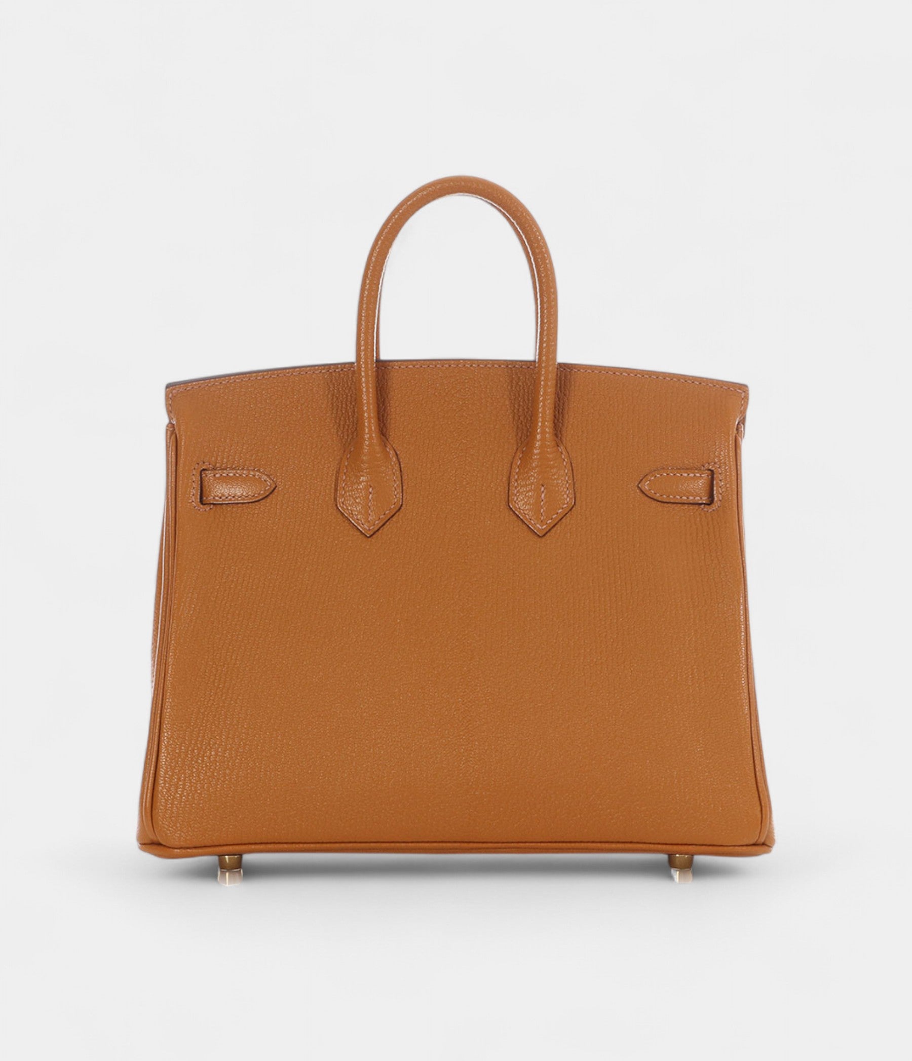Hermès Caramel and Jaune Chèvre Mysore Birkin 25 Gold Hardware