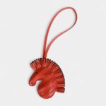 Hermès Carnelian Poppy Serie GeeGee Savannah Bag Charm PM