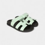 Hermès Chypre Sandal Vert Jade Epsom Palladium Hardware 35 EU