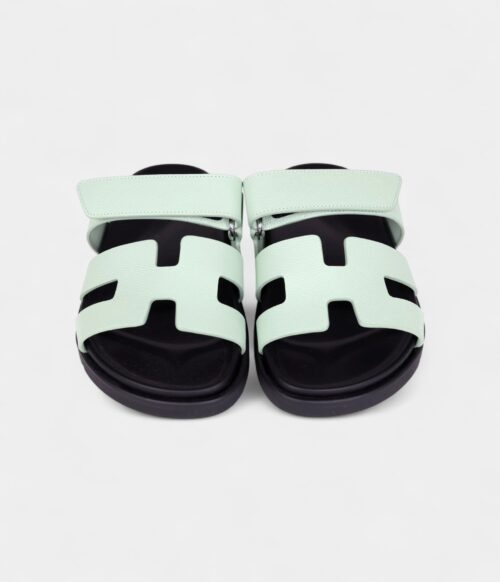 Hermès Chypre Sandal Vert Jade Epsom Palladium Hardware 35 EU