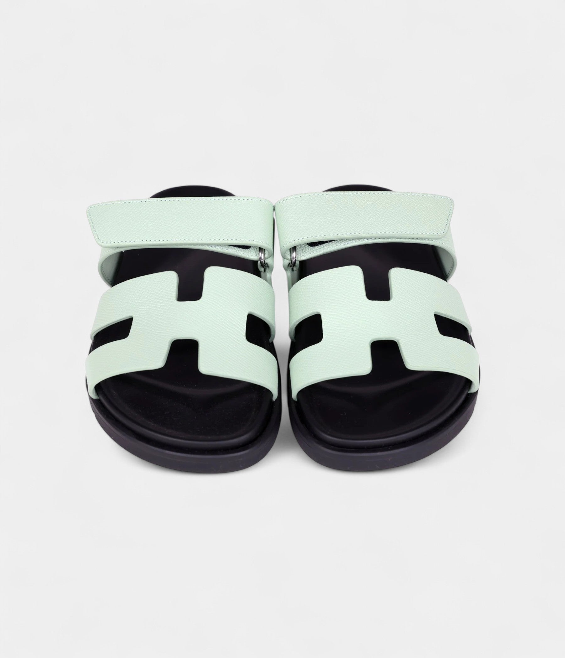 Hermès Chypre Sandal Vert Jade Epsom Palladium Hardware 35 EU