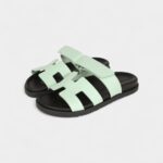 Hermès Chypre Sandal Vert Jade Epsom Palladium Hardware 35 EU