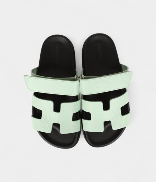 Hermès Chypre Sandal Vert Jade Epsom Palladium Hardware 35 EU