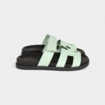Hermès Chypre Sandal Vert Jade Epsom Palladium Hardware 35 EU