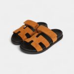 Hermès Chypre Sandals Brown Suede 36 EU