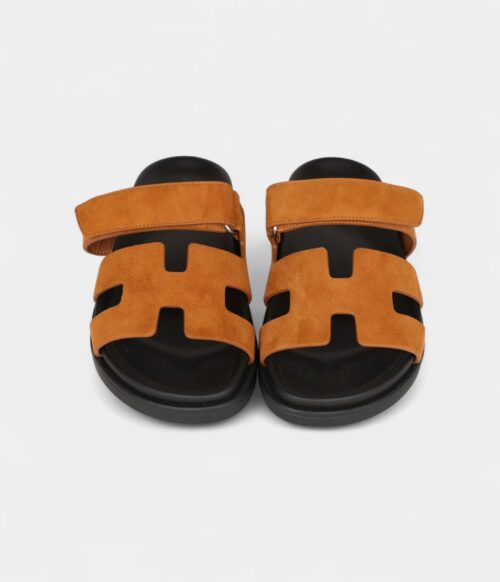 Hermès Chypre Sandals Brown Suede 36 EU