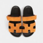 Hermès Chypre Sandals Brown Suede 36 EU