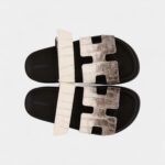 Hermès Chypre Sandals Himalaya Matte Crocodile Palladium Hardware 38 EU