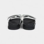 Hermès Chypre Sandals White Calfskin Palladium Hardware 38 EU