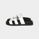 Hermès Chypre Sandals White Palladium Hardware 35.5 EU