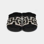 Hermès Chypre Techno Sandal Beige Esquisse and Black Tufted Suede Palladium Hardware 37 EU