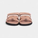 Hermès Chypre Techno Sandal Nude Suede Palladium Hardware 37 EU