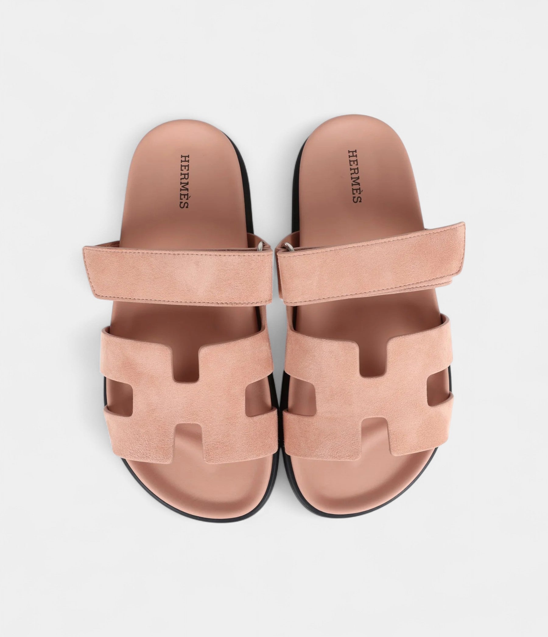 Hermès Chypre Techno Sandal Nude Suede Palladium Hardware 37 EU