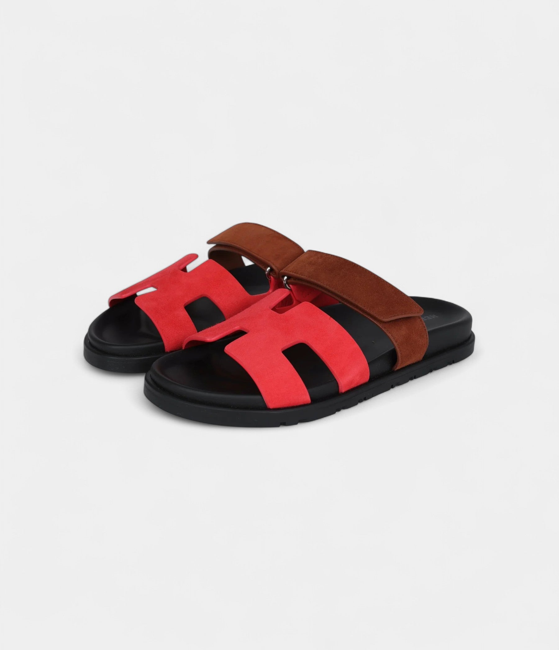 HermesChypreTechnoSandalRougeCinetiqueGoldSuedePalladiumHardware37EU_7.jpg Hermès Chypre Techno Sandal Rouge Cinetique/Gold Suede Palladium Hardware 37 EU