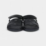 Hermès Chypre Techno Sandals Black Calfskin Palladium Hardware 36.5 EU