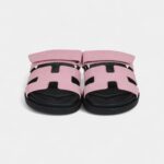 Hermès Chypre Techno Sandals Bubblegum Matte Crocodile Palladium Hardware 36 EU