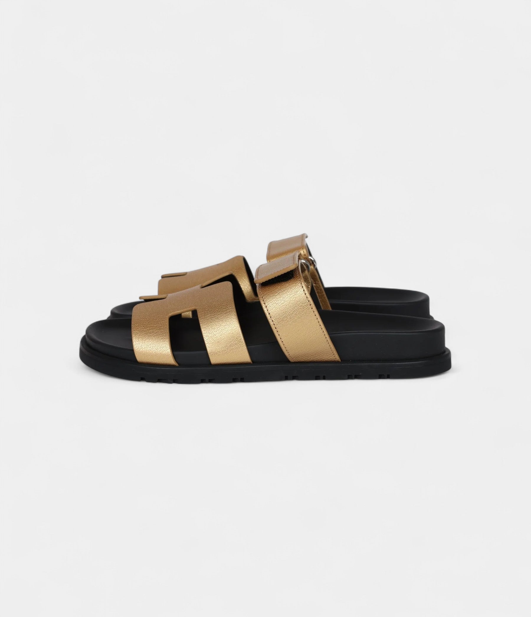 HermesChypreTechnoSandalsDoreChevrePalladiumHardware37EU_7.jpg Hermès Chypre Techno Sandals Dore Chevre Palladium Hardware 37 EU