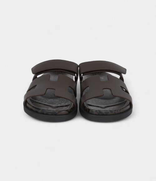 Hermès Chypre Techno Sandals Ecorce Calfskin Palladium Hardware 37 EU