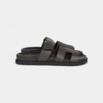 Hermès Chypre Techno Sandals Ecorce Calfskin Palladium Hardware 37 EU