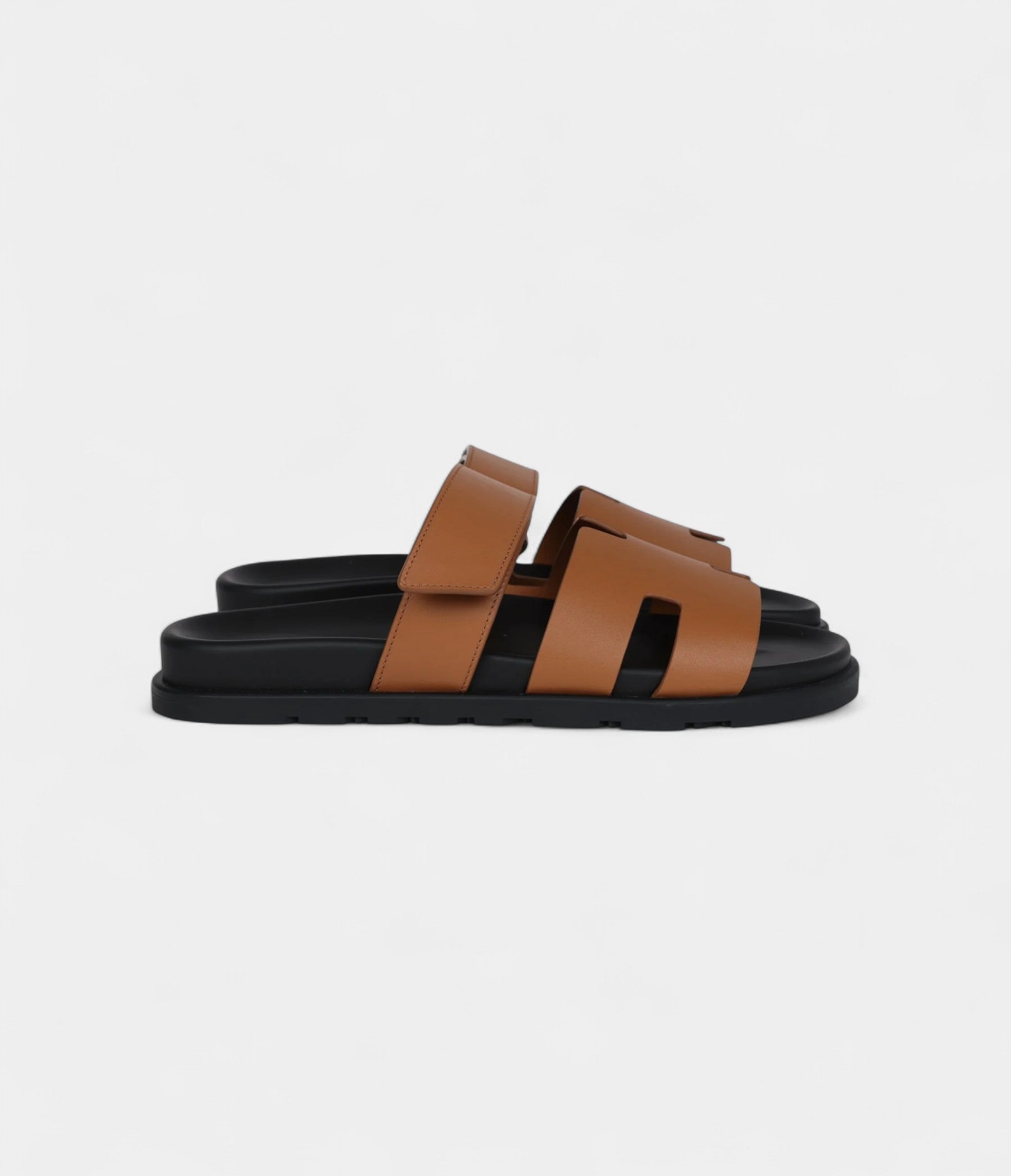 Hermès Chypre Techno Sandals Gold Calfskin Palladium Hardware 41 EU