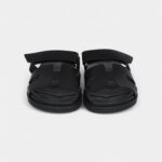 Hermès Chypre Techno Sandals Black Calfskin Palladium Hardware 38.5 EU