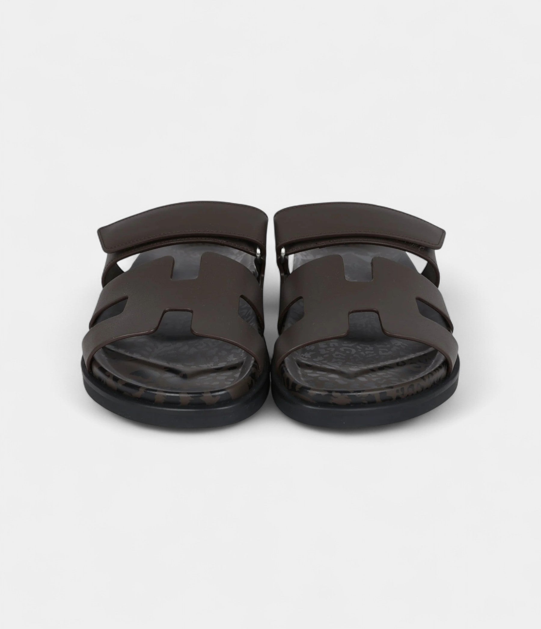 Hermès Chypre Techno Sandals Ecorce Calfskin Palladium Hardware 38 EU