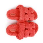 Hermès Chypre Techno Sandals Orange Woolskin 38