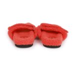 Hermès Chypre Techno Sandals Orange Woolskin 38
