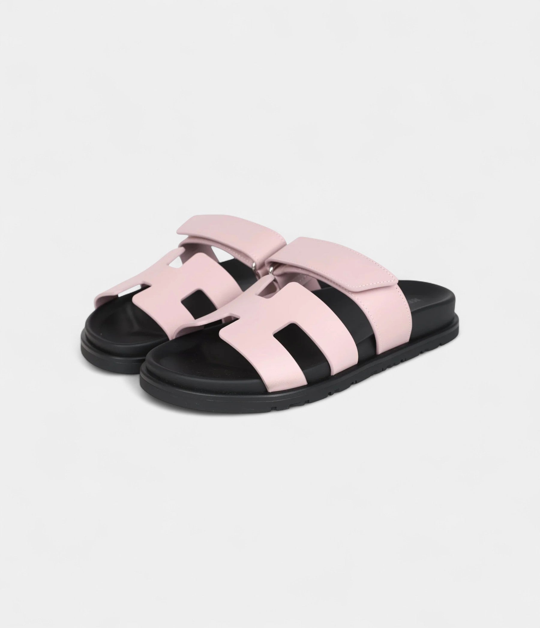 Hermès Chypre Techno Sandals Rose Cancan Calfskin Palladium Hardware 35 EU