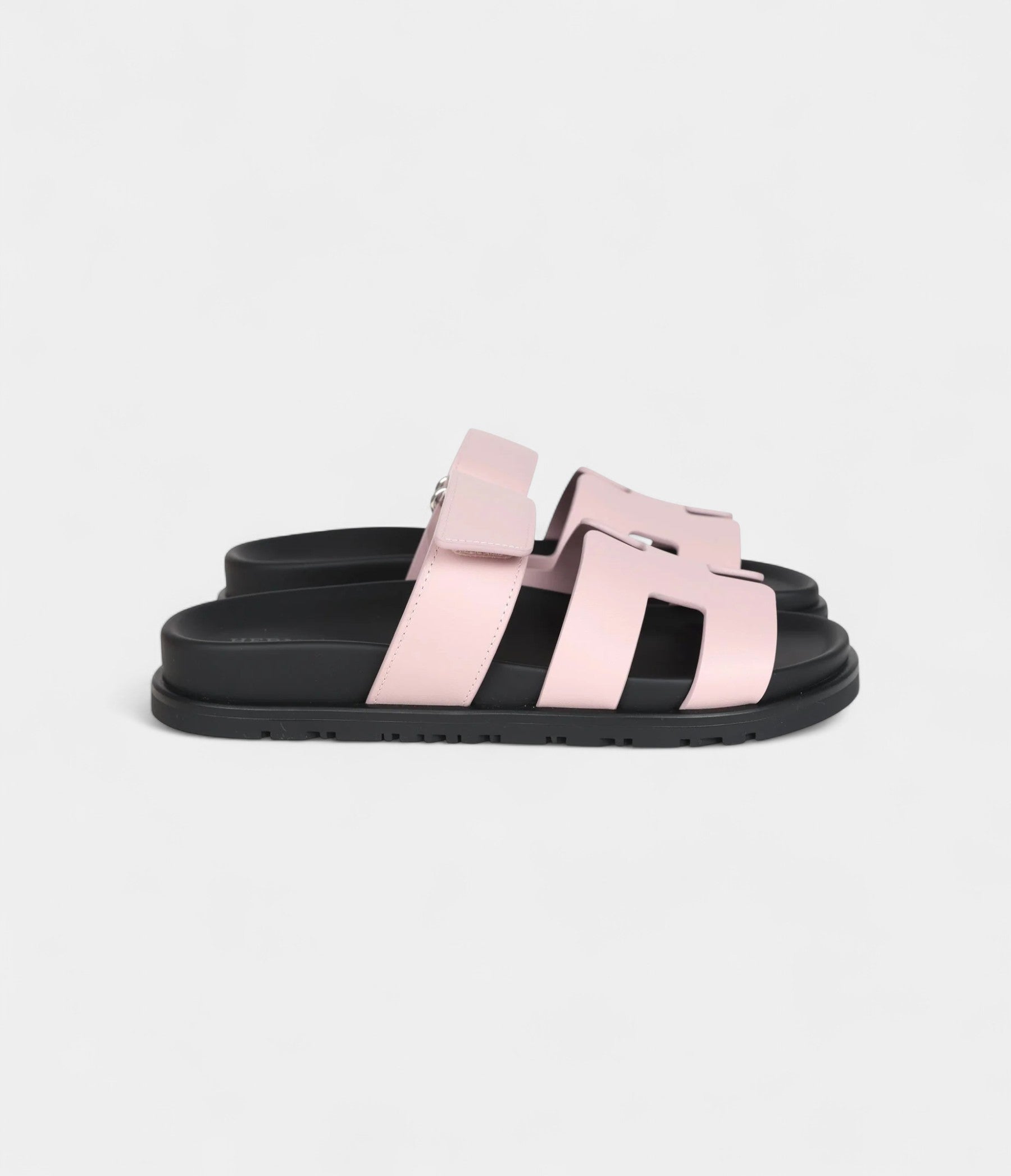 Hermès Chypre Techno Sandals Rose Cancan Calfskin Palladium Hardware 35 EU
