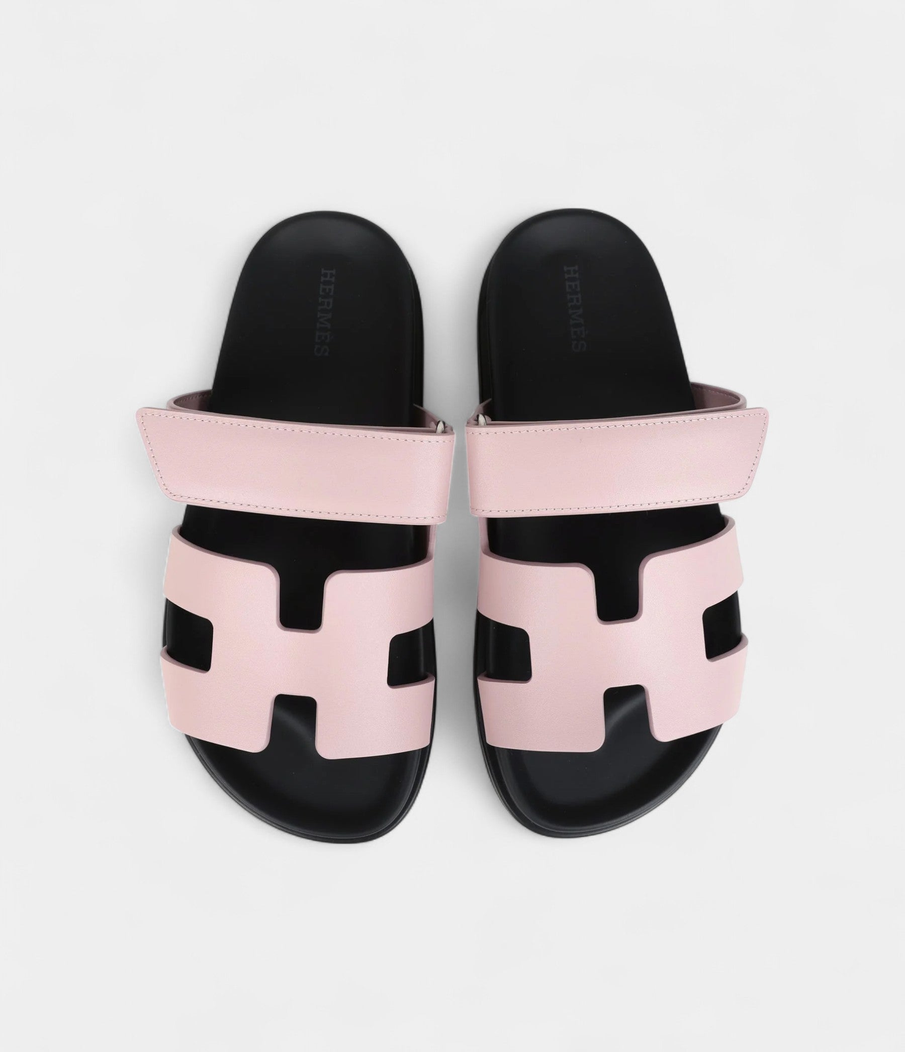 Hermès Chypre Techno Sandals Rose Cancan Calfskin Palladium Hardware 35 EU