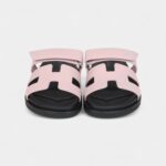 Hermès Chypre Techno Sandals Rose Cancan Calfskin Palladium Hardware 35 EU