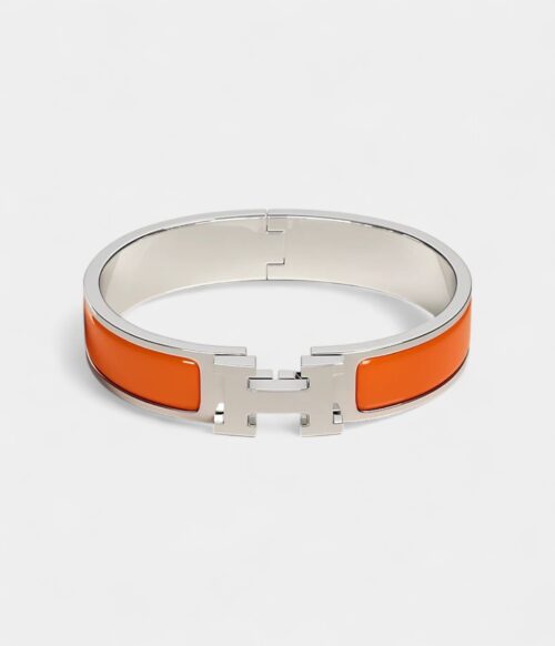 Hermès Clic H Bracelet Orange Fruité